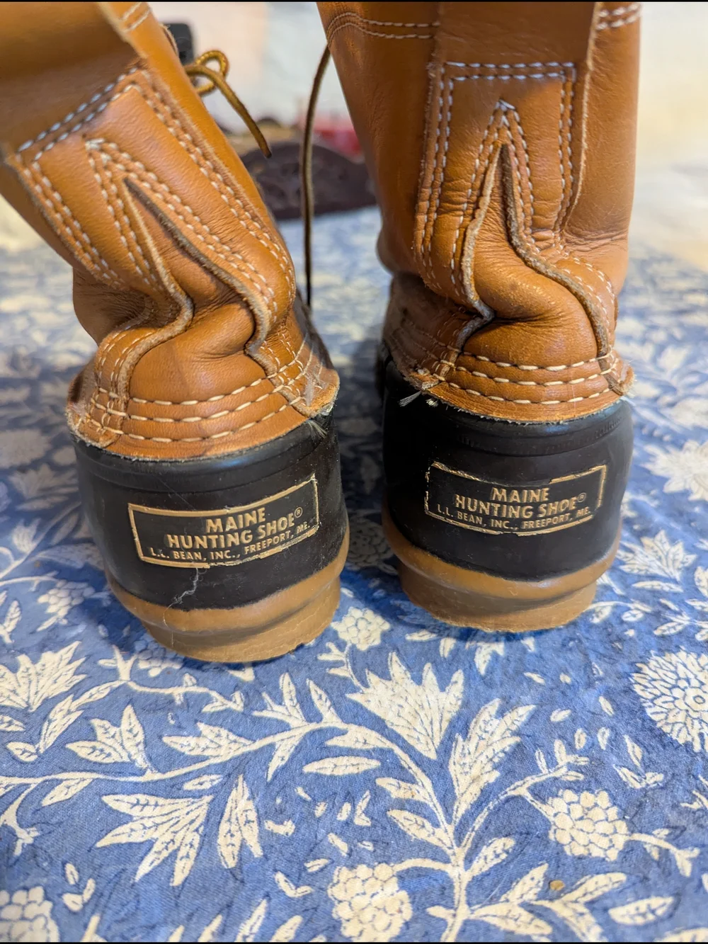 L.L. Bean Brown Leather and Black Rubber Duck Boots - Picture 4 of 7